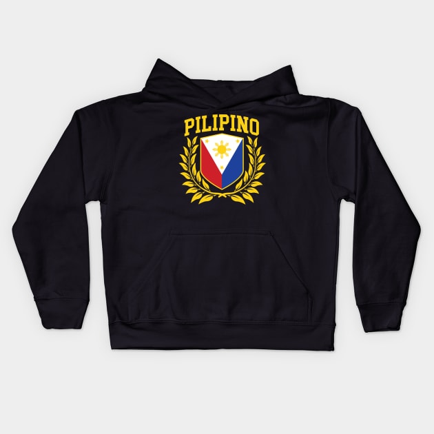 Pilipino Shield and Crest Kids Hoodie by Vector Deluxe